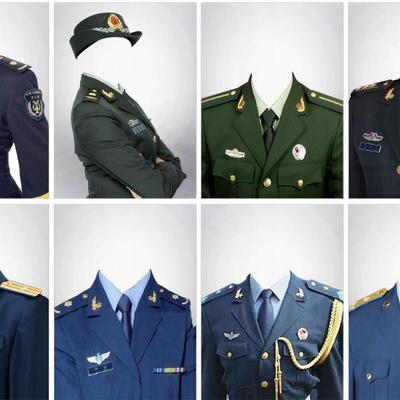 39款军装照、证件照换装、换衣服素材下载