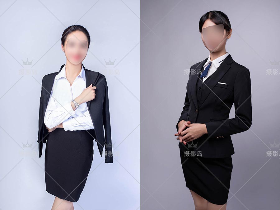 公司白领男女士半身职业形像服装素材，形象照西装换脸服装衣服