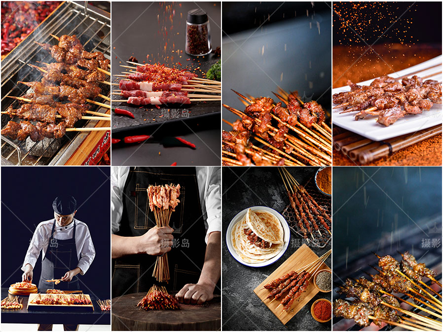 烧烤烤串烤肉高清摄影图片，美团饿了吗菜单菜谱广告素材素材
