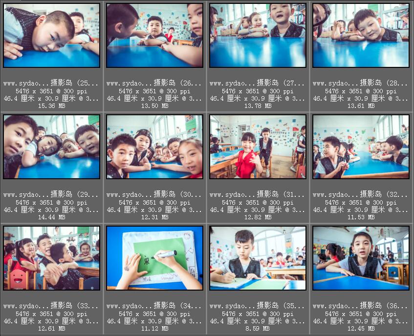 幼儿园毕业照样片，校园影集相册儿童纪念册样照，同学录集体合照合影照片素材