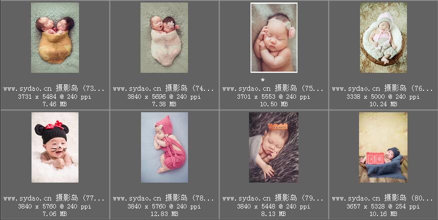 儿童宝宝新生儿写真样片样照，可爱萌宝满月百天周岁照片摄影集