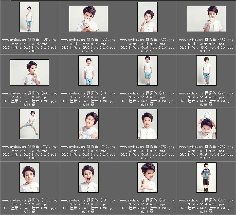影楼展会儿童女童男童face表情样片样照