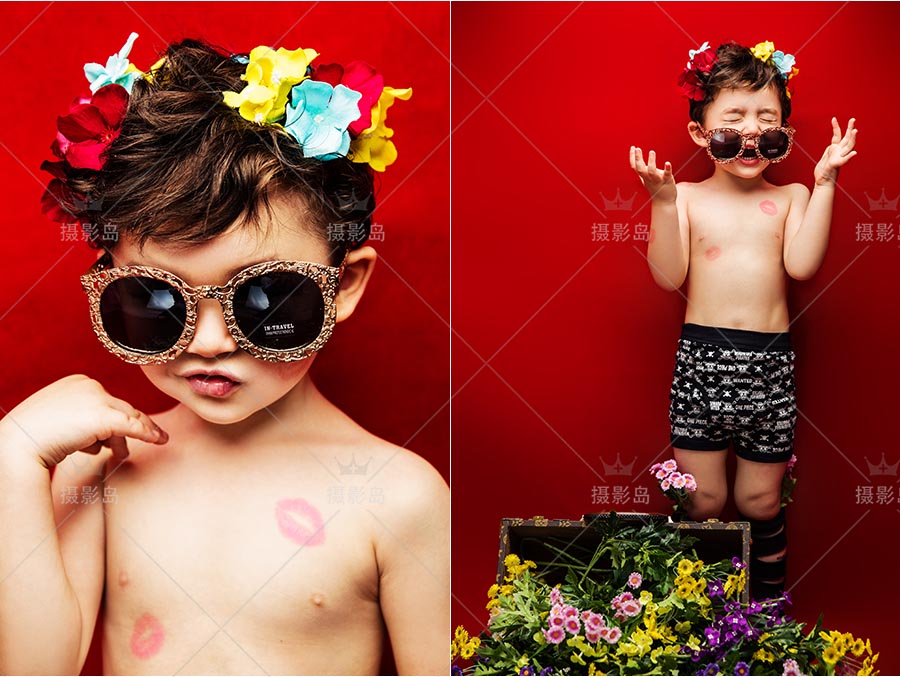儿童摄影写真样片，小清新时尚休闲潮童照片