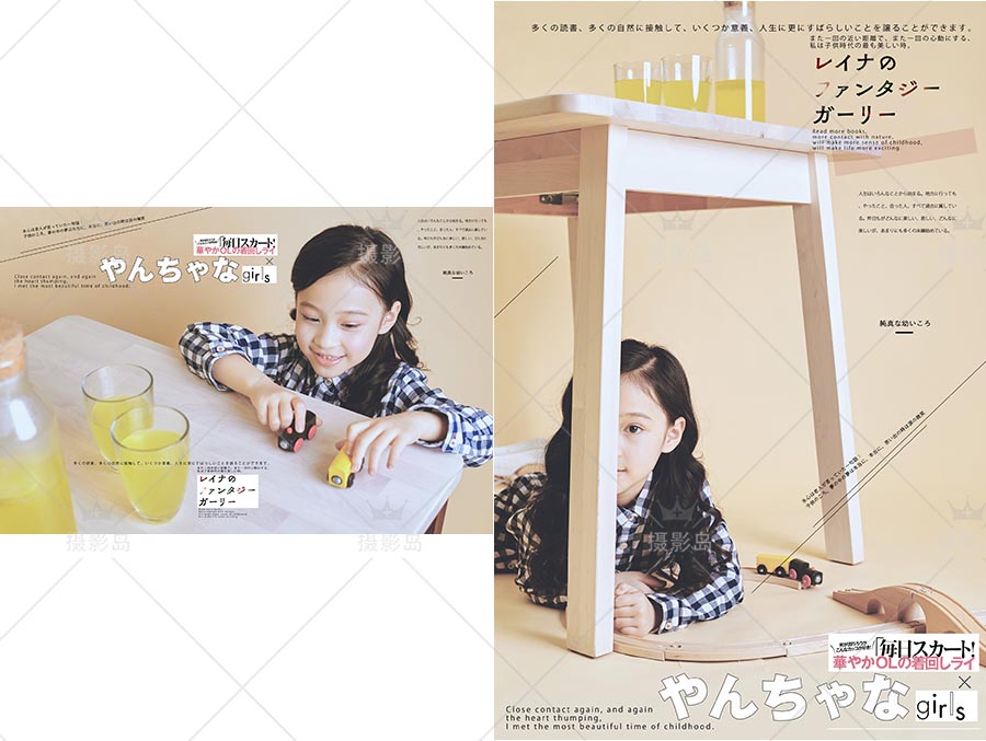 影楼儿童摄影写真样片，相册宝宝PSD字体模板设计海报素材，接单样册合集