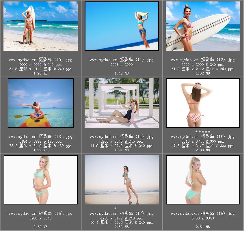 欧美泳衣比基尼模特海边写真图片，内衣人像摄影照片图集