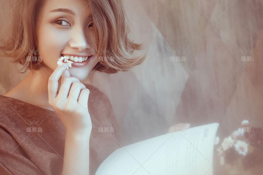 日系美女人像摄影艺术照样片，美女写真图片PSD相册模版排版素材