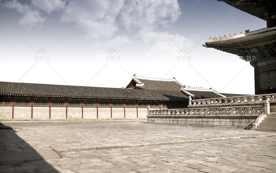 中国古风古典古代建筑换背景抠图模板PSD图片素材，古装摄影素材