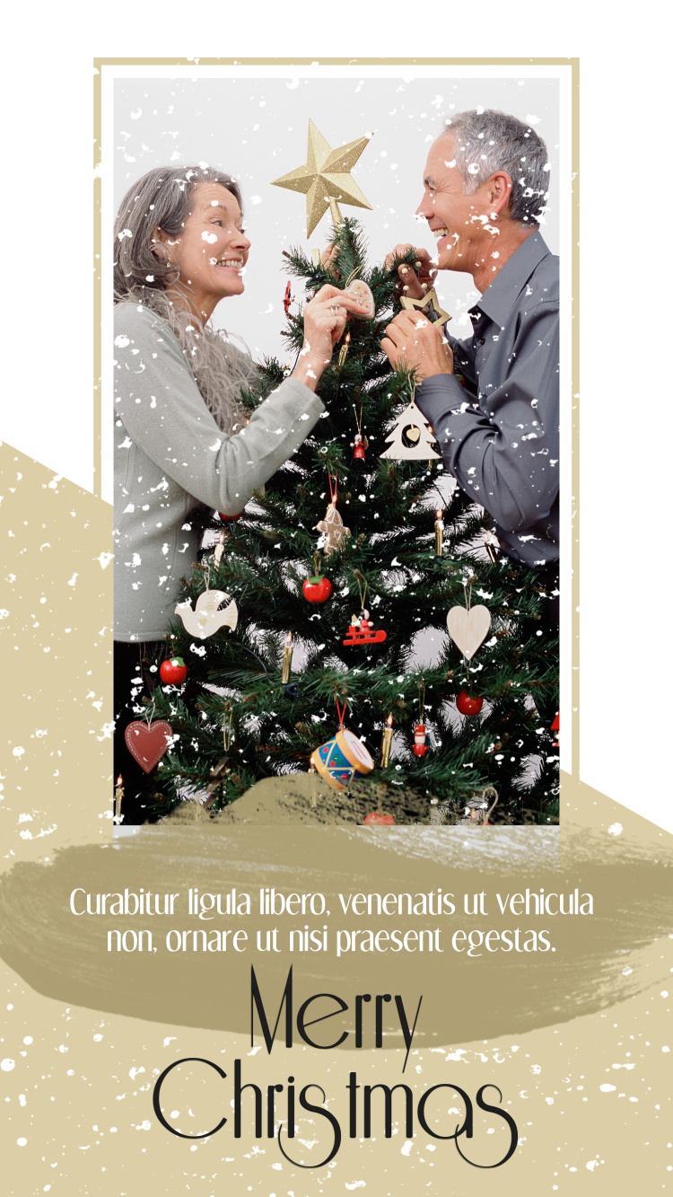 圣诞节日摄影写真合成背景海报PSD模板素材，圣诞宣传卡片素材