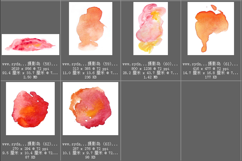 手绘花卉、繁花、彩色花丛PSD分层设计背景模板，摄影写真英文艺术字体海报