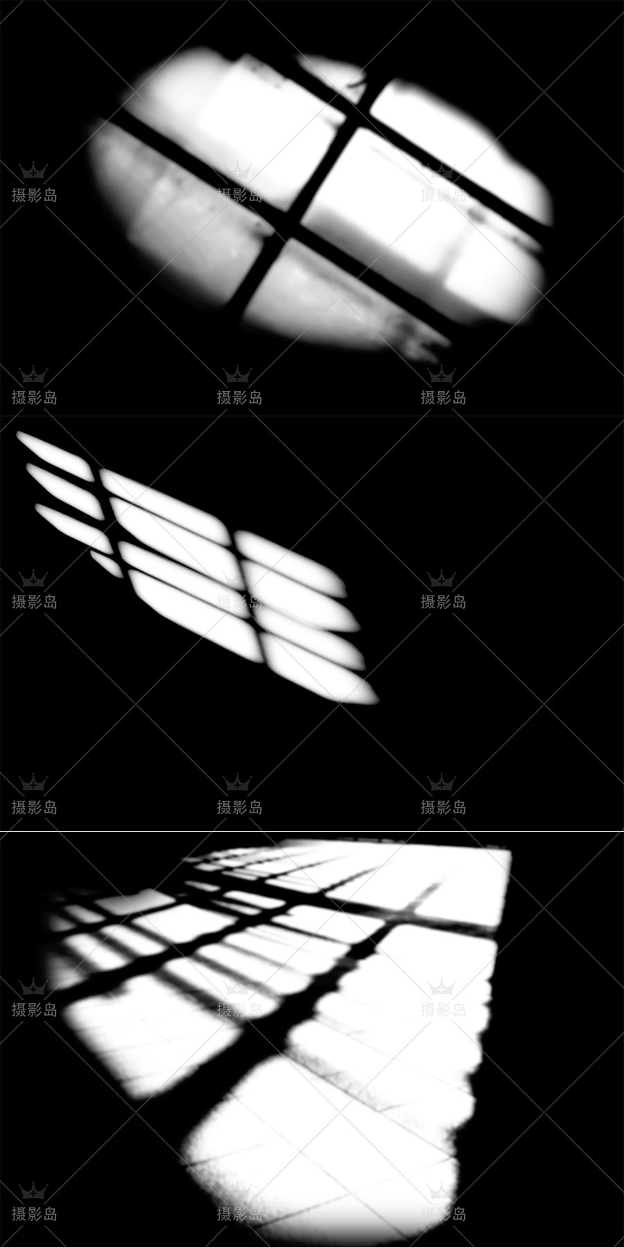PS窗户漏光、透光阴影、光线影子、光束效果免抠图摄影合成素材