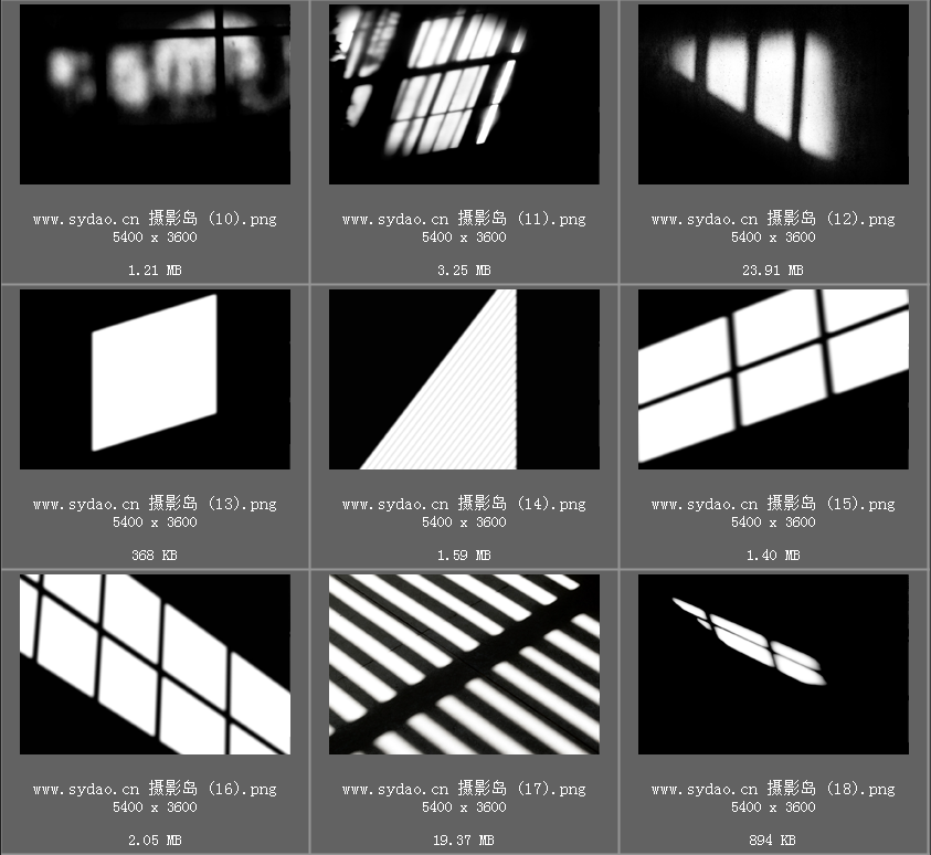 PS窗户漏光、透光阴影、光线影子、光束效果免抠图摄影合成素材