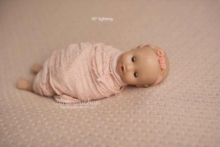 新生儿摄影娃娃模拟布光