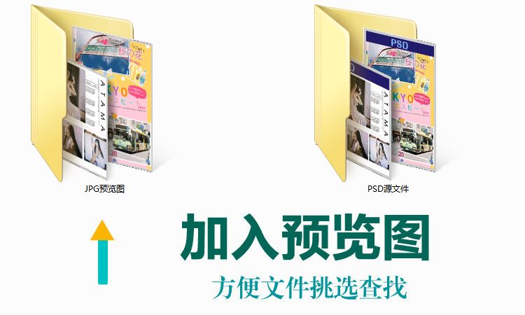 日系小清新写真、时尚杂志封面、海报文字排版PSD模板， 森林系写真相册素材