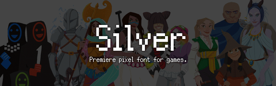 免费字体下载！一款独具特色适合游戏的像素字体 – 像素Sliver