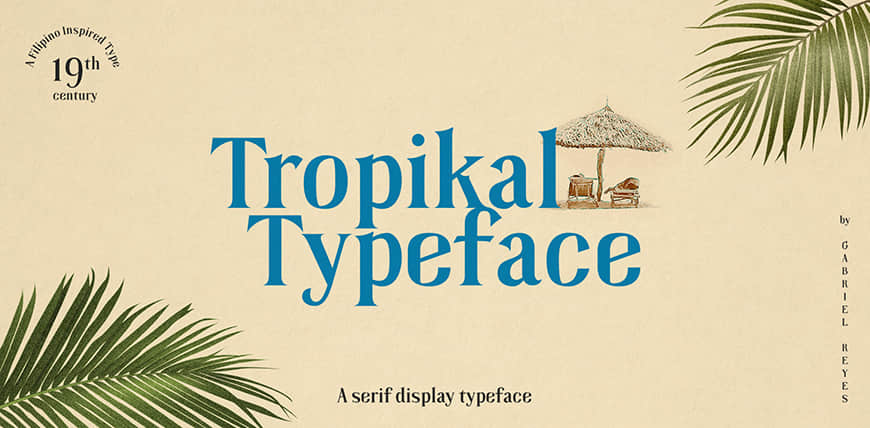 免费字体下载！复古优雅的英文衬线字体 – Tropikal