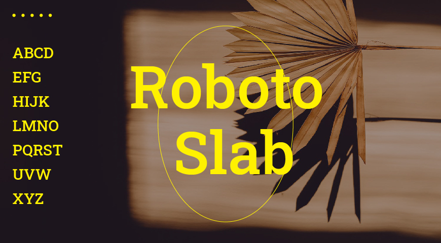 免费字体下载！一款成熟而时尚的英文字体—Roboto Slab