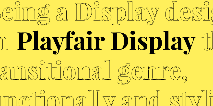 免费字体下载！一款细腻优雅12种样式的英文字体—Playfair Display
