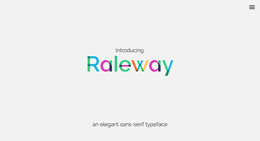 免费字体下载！一款端正清秀笔画纤细的英文字体—Raleway