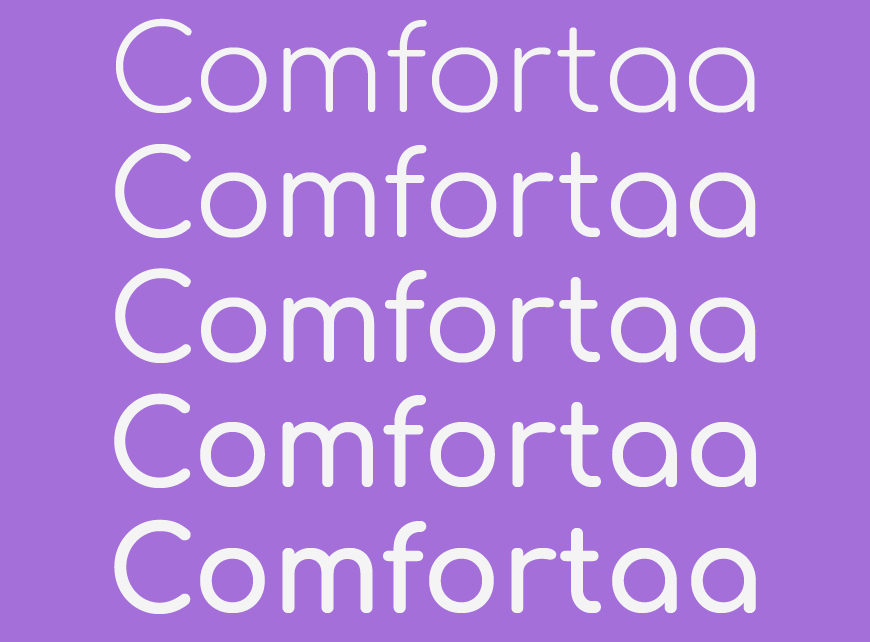 免费字体下载！一款温和可爱圆润独特的英文字体—Comfortaa