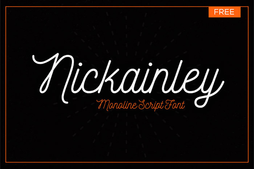 免费字体下载！一款手写复古感英文字体—Nickainley