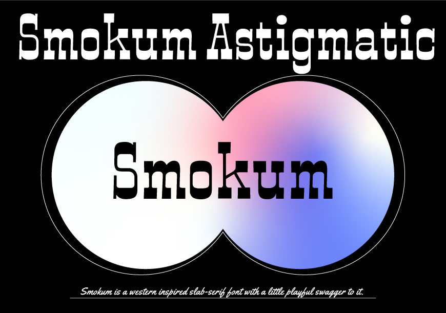 免费字体下载！一款拥有酸性风格的英文字体—Smokum