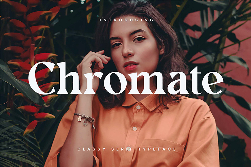 免费字体下载！一款复古与现代气质并存的英文字体—Chromate