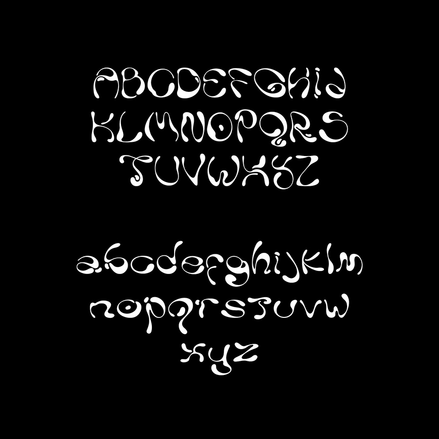 免费字体下载！一款具有液体流动性的英文字体—Ladi