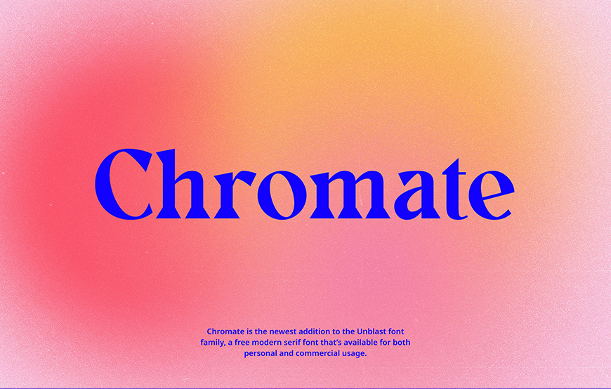 免费字体下载！一款复古与现代气质并存的英文字体—Chromate