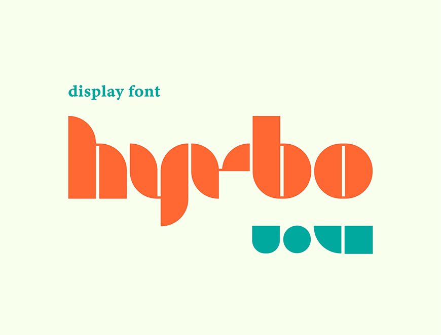 免费字体下载！一款曲线优美现代时尚的英文字体—Hyrbo