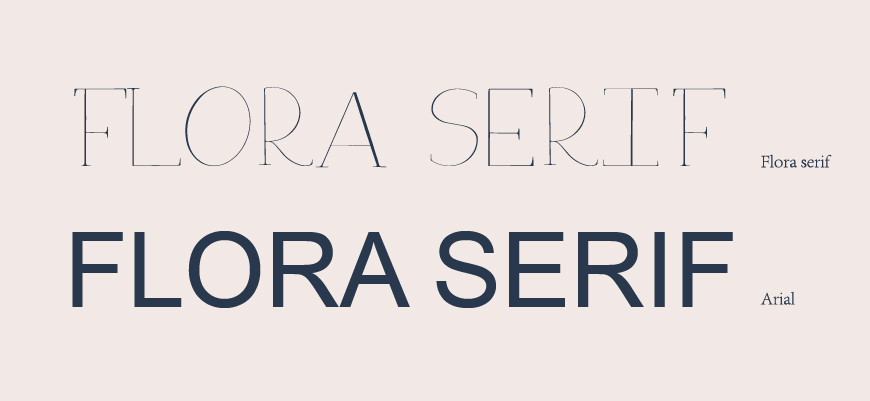免费字体下载！一款极细且优雅的手写衬线英文字体—Flora serif