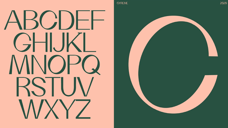 免费字体下载！一款瘦长优雅精致复古的英文字体—Cyrene