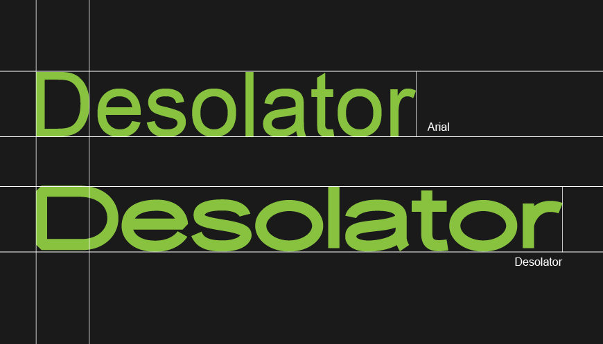 免费字体下载！一款现代时尚稳重独特的英文字体—Desolator