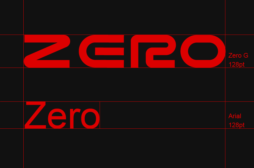 免费字体下载！一款笔画简明未来感十足的英文字体—Zero G