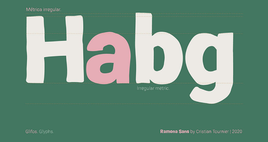 免费字体下载！一款亲切热情的手工质感英文字体—Ramona