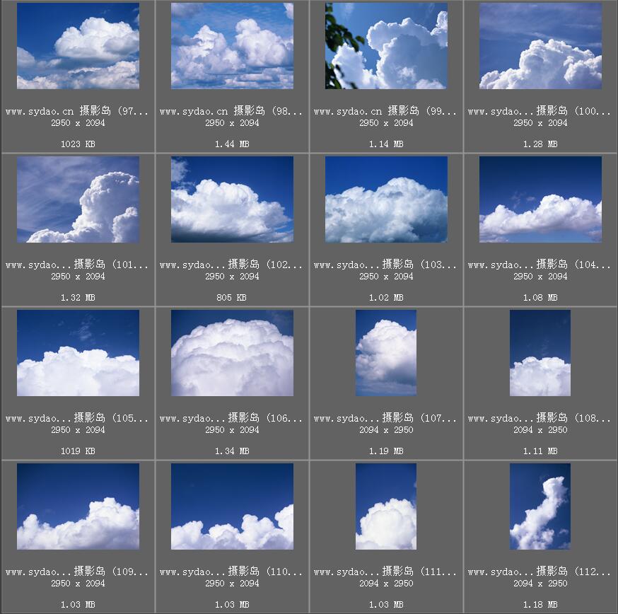 PS换天空素材，高清蓝天白云、云朵晚霞、夕阳、夜空大图图片