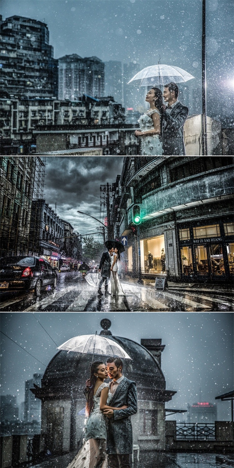 雨滴、水滴、水珠、暴风雨、下大雨、雨景摄影前景合成图片素材