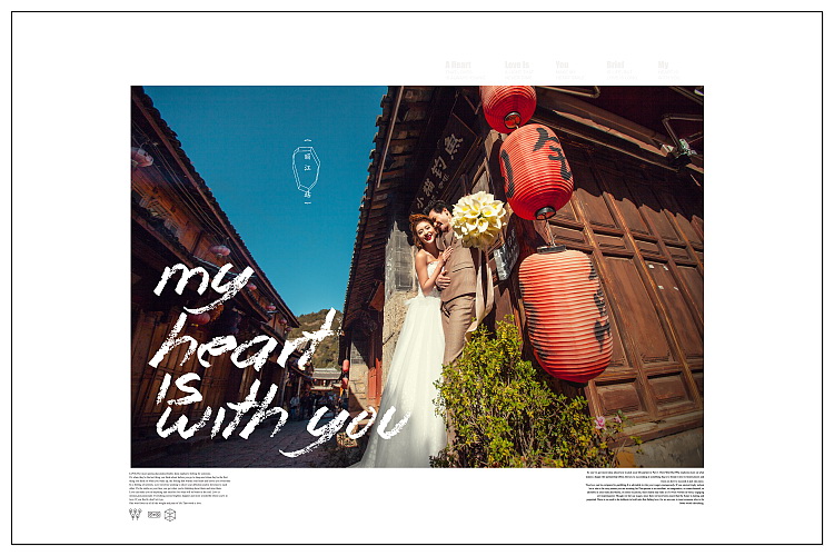 韩式写真摄影、婚纱照旅拍PSD相册模板素材