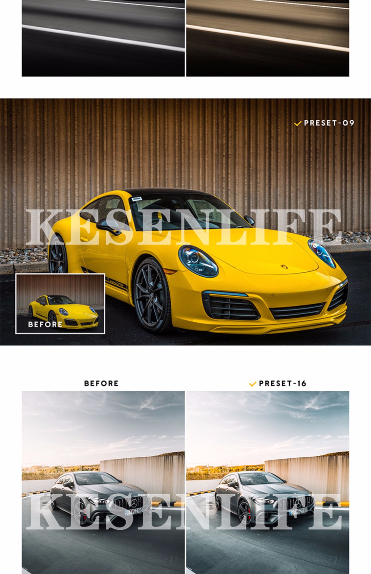 明亮质感汽车摄影预设滤镜，适用于Lightroom/PS/手机版LR/PR/AE/FCPX/Luts/达芬奇等调色软件