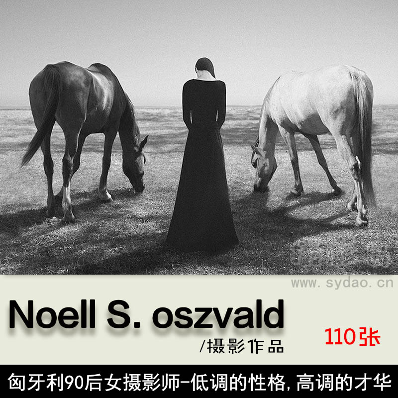 唯美诗意的黑白概念人像摄影照片作品学习素材，90后女摄影师Noell S Oszvald作品集图片欣赏