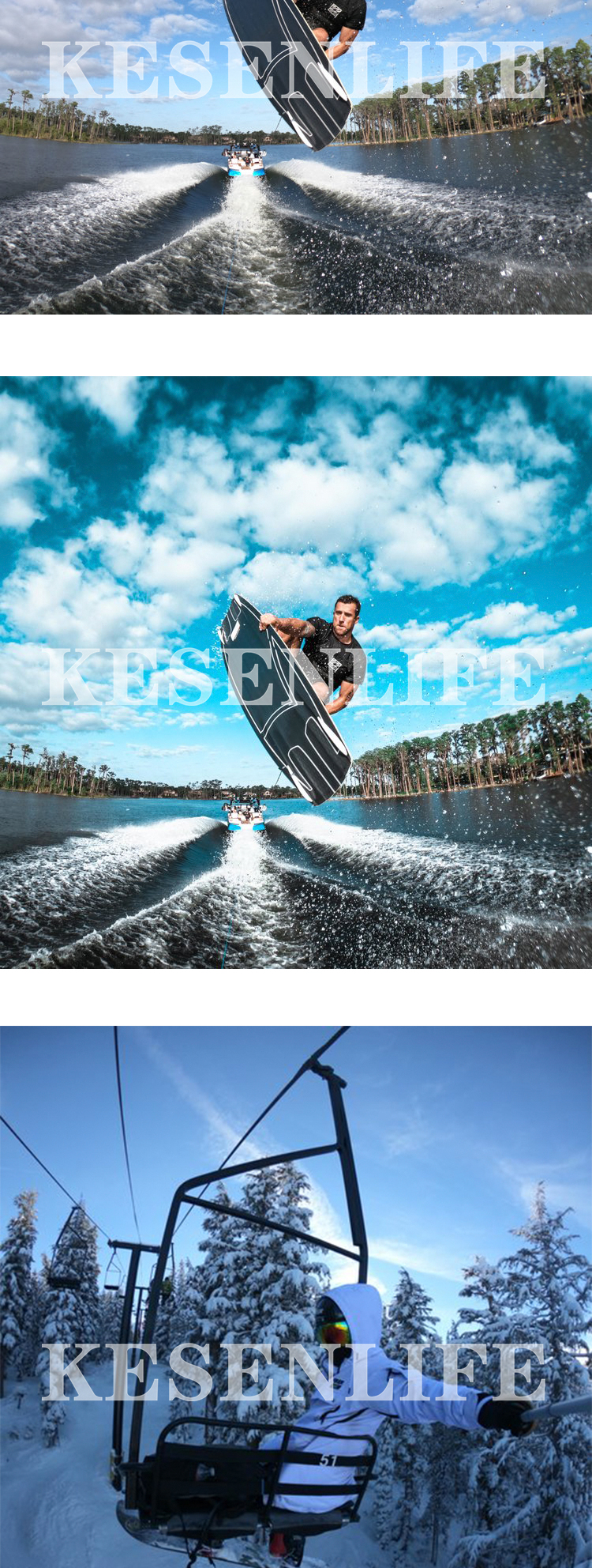 GoPro冲浪滑雪摄影照片青色调预设，适用于Lightroom/PS/手机版LR/PR/AE/FCPX/Luts/达芬奇等调色滤镜