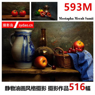 超现实主义油画质感风格静物摄影作品参考素材，Mostapha Merab Samii作品集图片欣赏