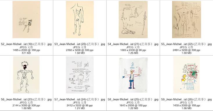 涂鸦艺术家巴斯奎特涂鸦数字油画合集，高清大图电子版图片涂鸦素材