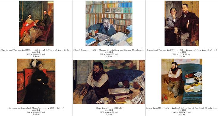 埃德加数字油画作品图片合集，西方人物人体高清大图电子版绘画素材临摹