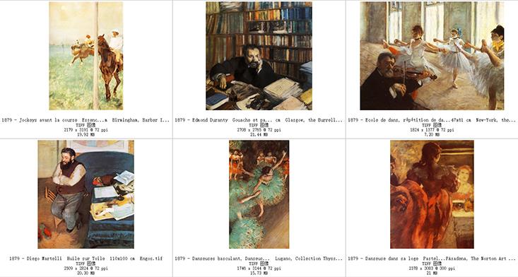 埃德加数字油画作品图片合集，西方人物人体高清大图电子版绘画素材临摹