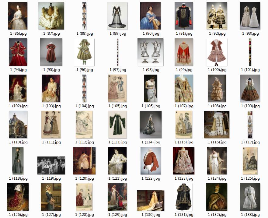 欧洲欧式古典贵族宫廷服装摄影资料图片集 绘画临摹设计参考素材