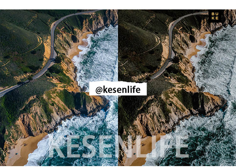 摄影师旅行者无人机航拍自然风景预设，适用于Lightroom/PS/手机版LR摄影后期照片调色滤镜