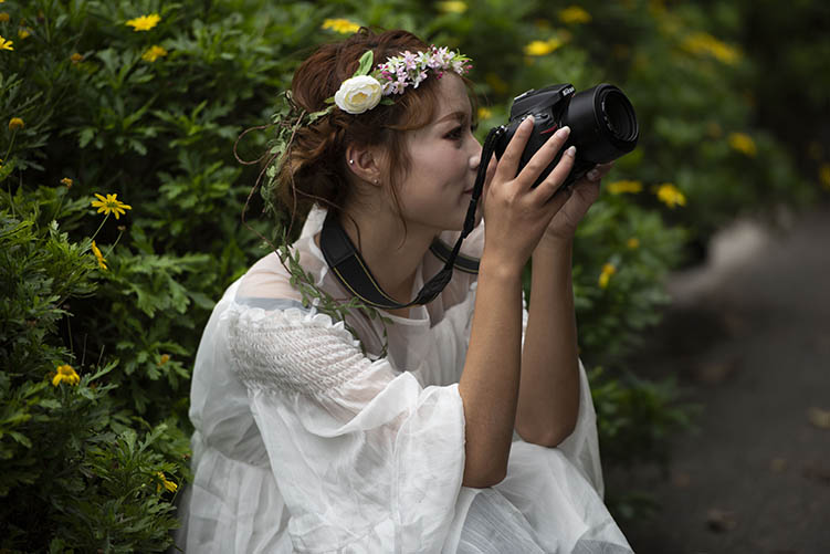 清新少女森系写真摄影raw原片，尼康NEF相机原图练习素材