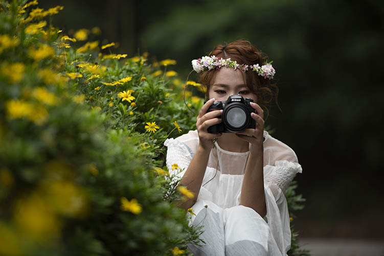 清新少女森系写真摄影raw原片，尼康NEF相机原图练习素材