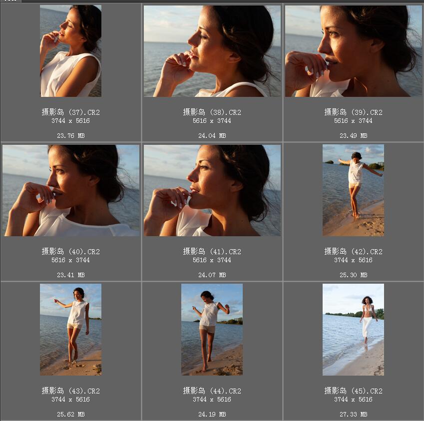 欧美性感内衣古铜肤色外模海边沙滩写真高清图片raw原片
