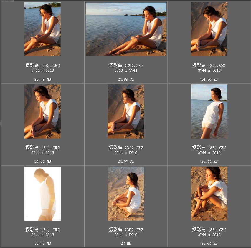 欧美性感内衣古铜肤色外模海边沙滩写真高清图片raw原片